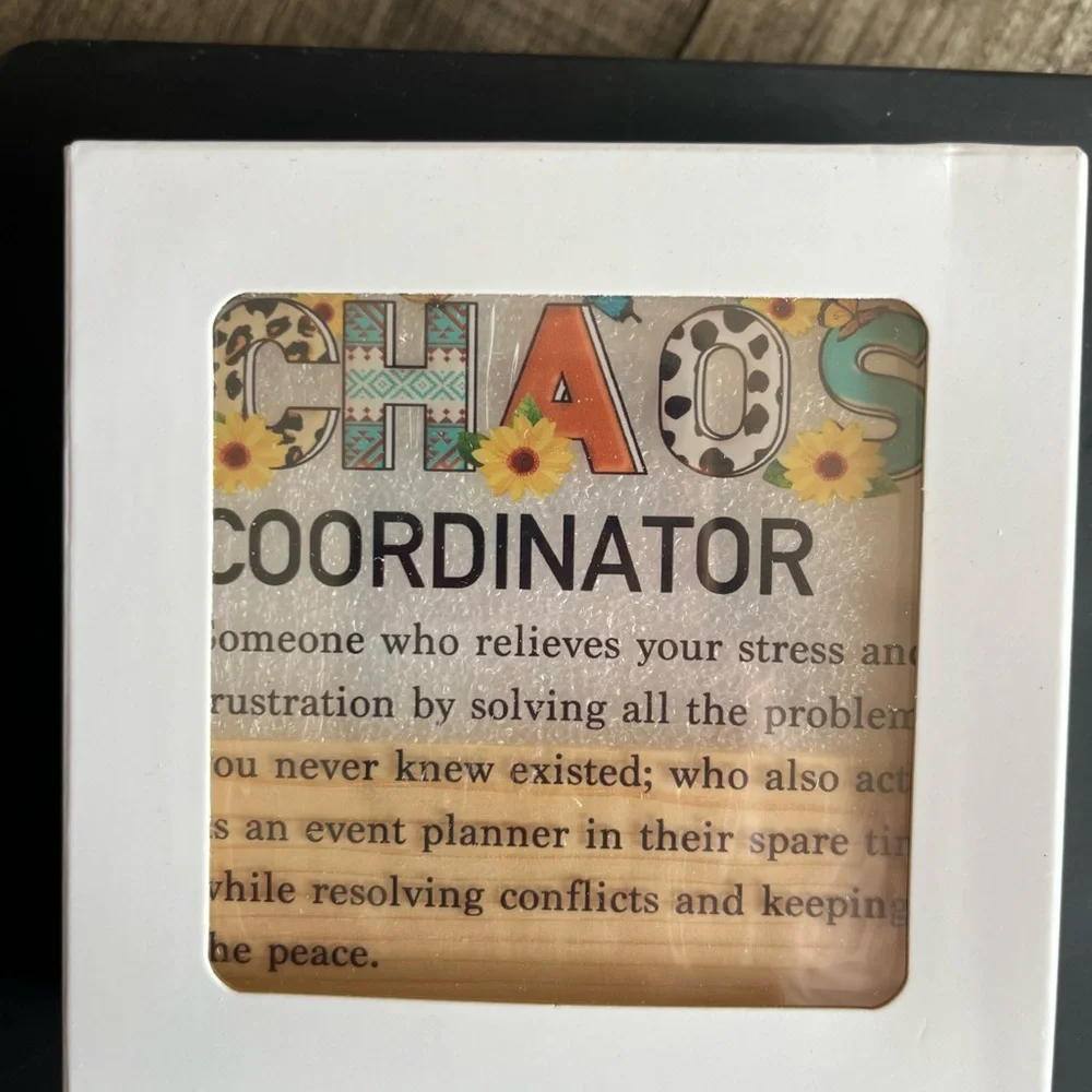 Set of 4 Chaos Coordinator Desk Sign